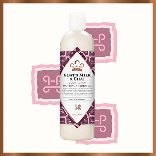 Body Wash Goats Milk and Chai Soothing & Hydrating Body Cleanser Made with Fair Trade Shea
