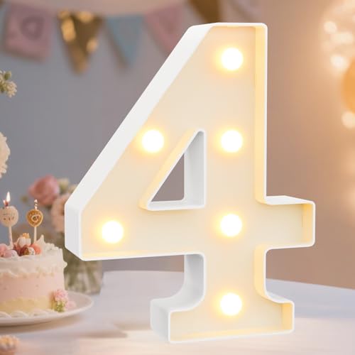 Decorative Led Light Up Number Letters