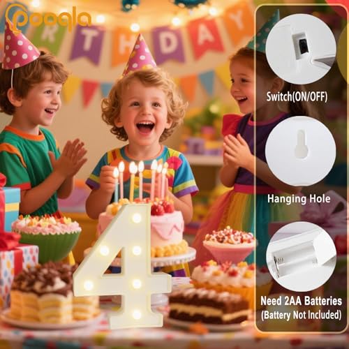 Decorative Led Light Up Number Letters