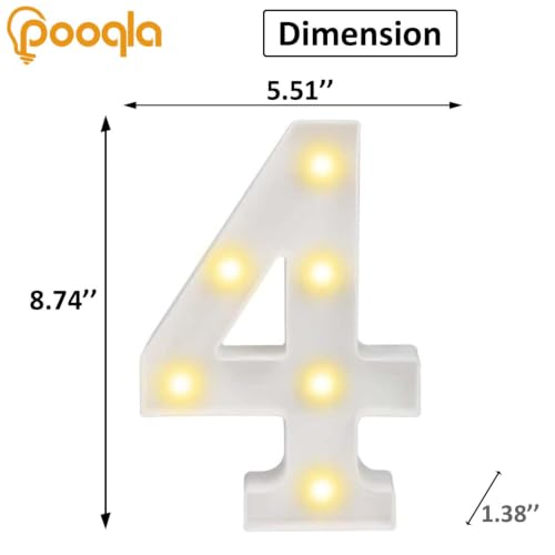 Decorative Led Light Up Number Letters