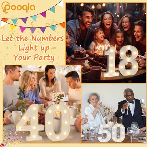 Decorative Led Light Up Number Letters