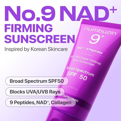 No.9 NAD Sunscreen SPF 50 Anti-Aging Korean Sunscreen 1.69 fl oz