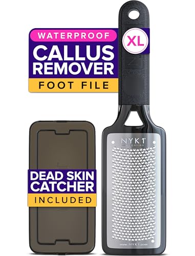 RUSTPROOF Foot File Callus Remover for Feet with Catcher | XL Size