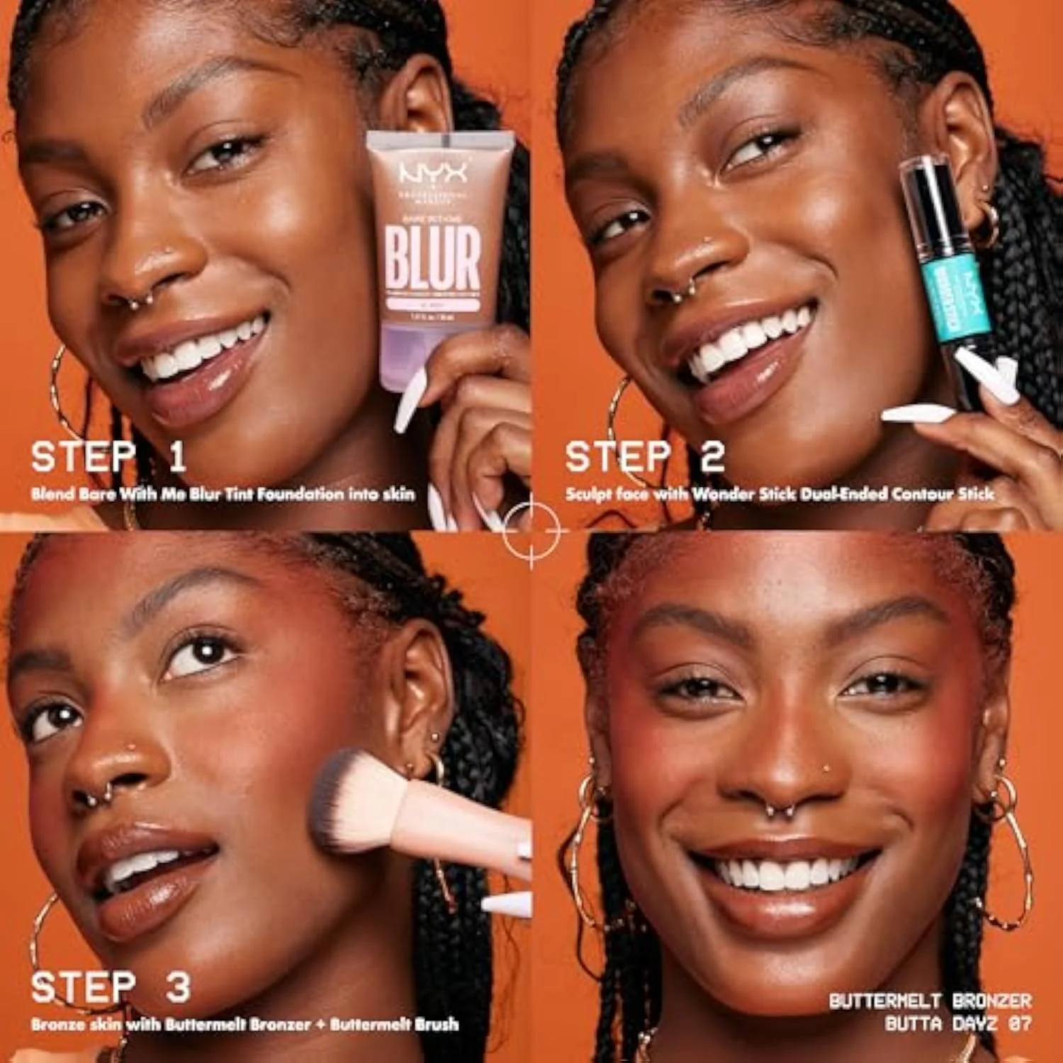 Matte Buttermelt Bronzer, Longwear Face Makeup with Up to 12 Hours of Wear, Vegan Formula - All Butta'D Up (Light Medium Neutral)