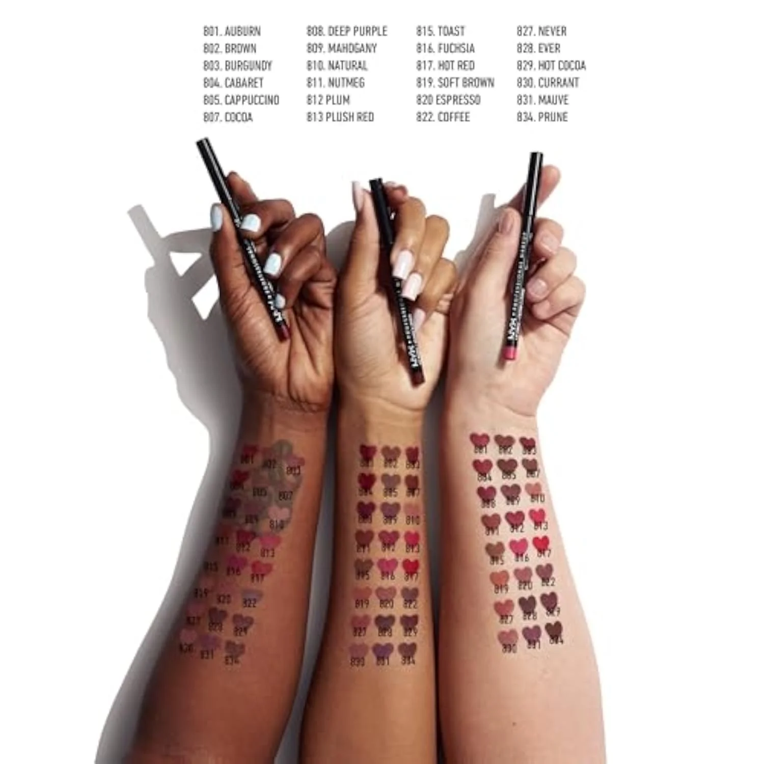 Slim Lip Pencil, Long-Lasting Creamy Lip Liner - Nude Pink