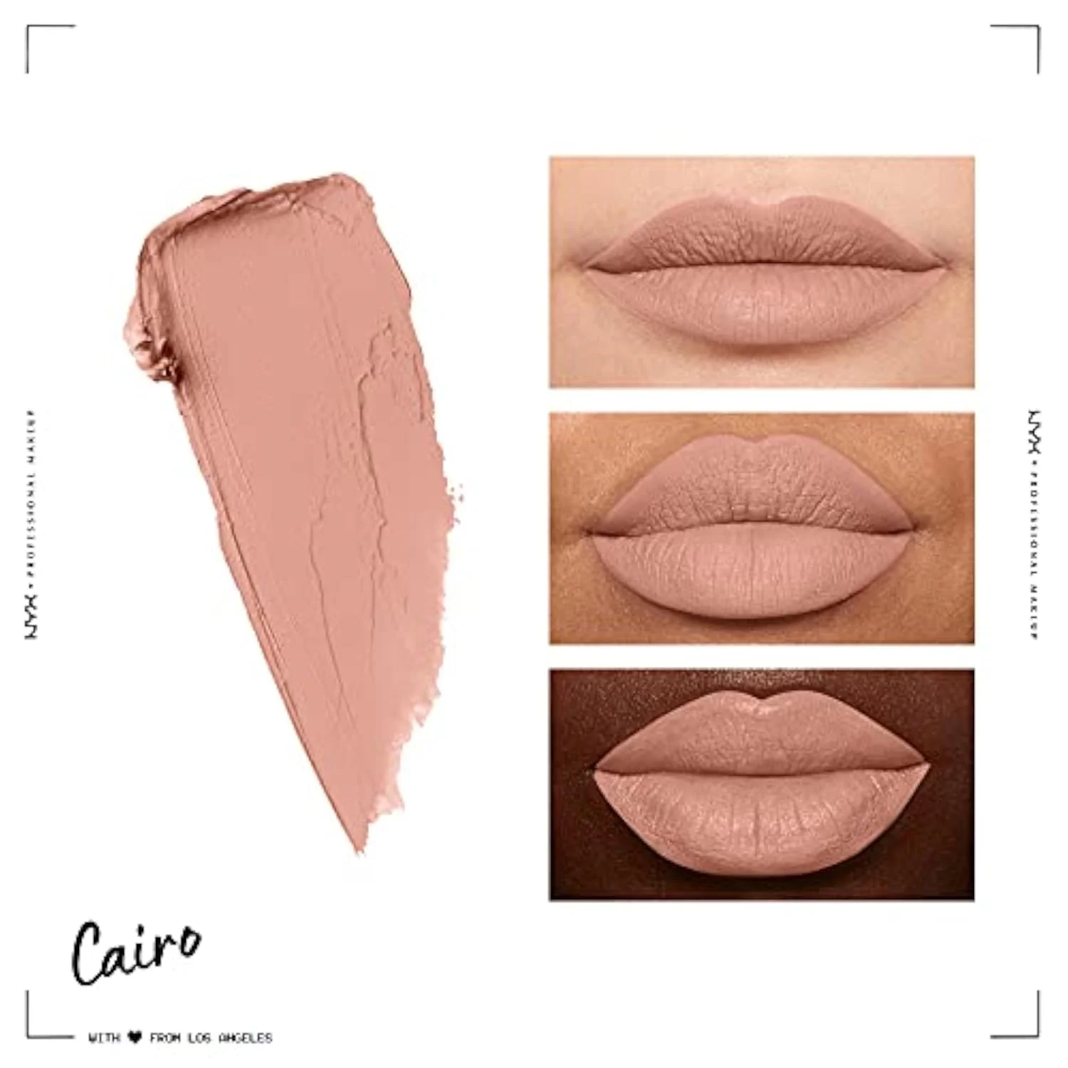 Soft Matte Lip Cream, Lightweight Liquid Lipstick - Cairo (Matte Pure Nude)