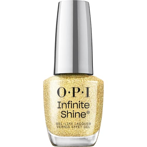 OPI Infiniste Shine Nail Polish Sugarlips on My Tips | Sheer Bright Gold