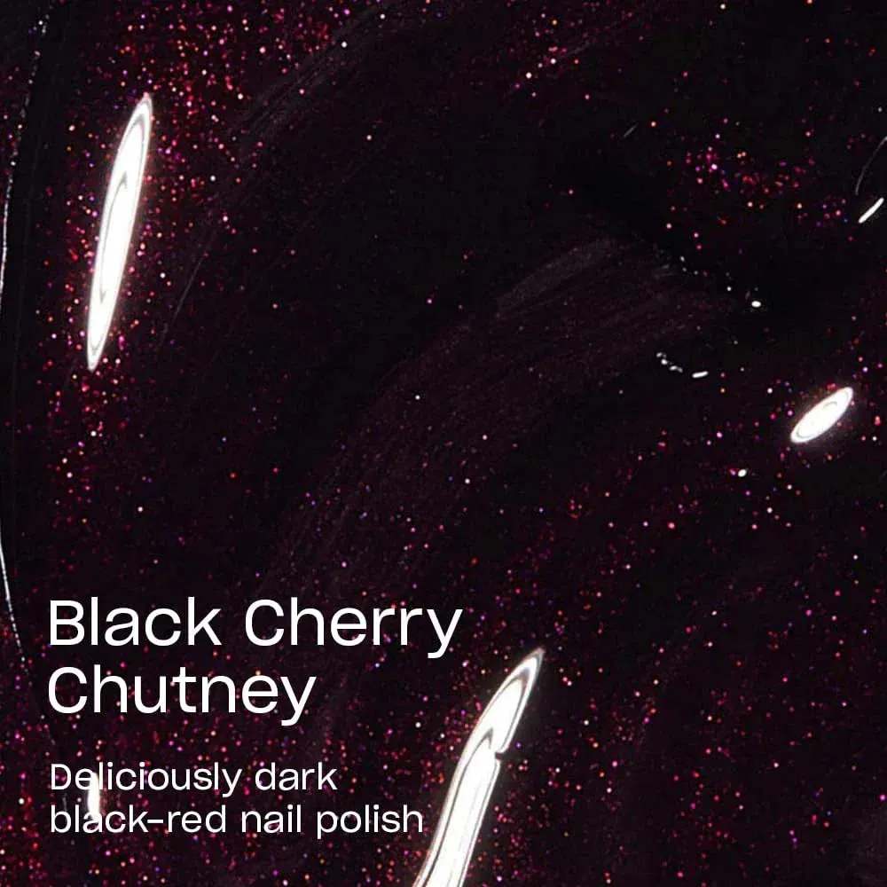Nail Lacquer Black Cherry Chutney | Opaque Dark Red Pearl