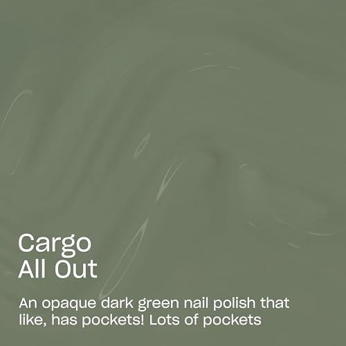 Opaque Cool Army Green Nail Polish