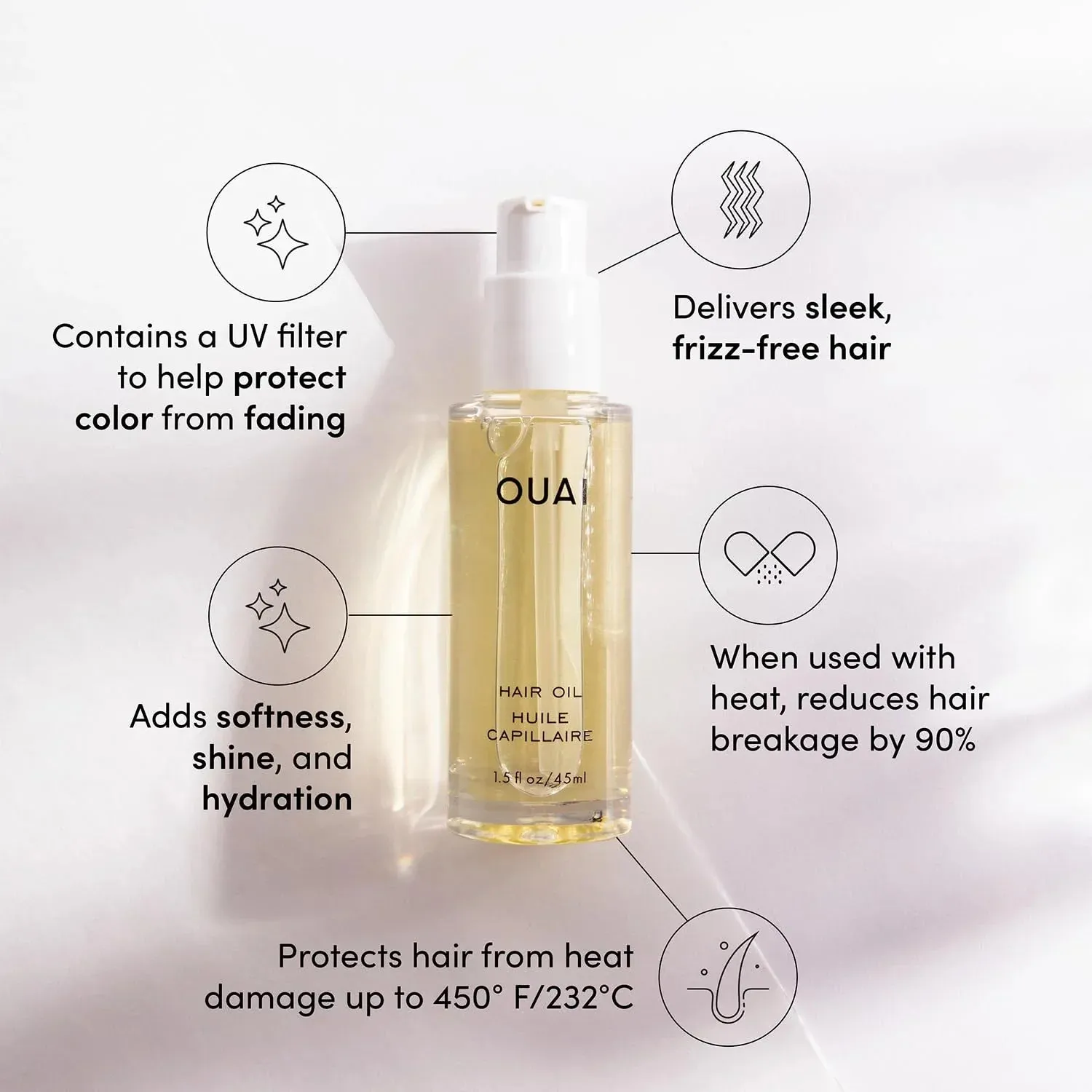 Hair Oil Travel Size - Hair Heat Protectant Oil for Frizz Control