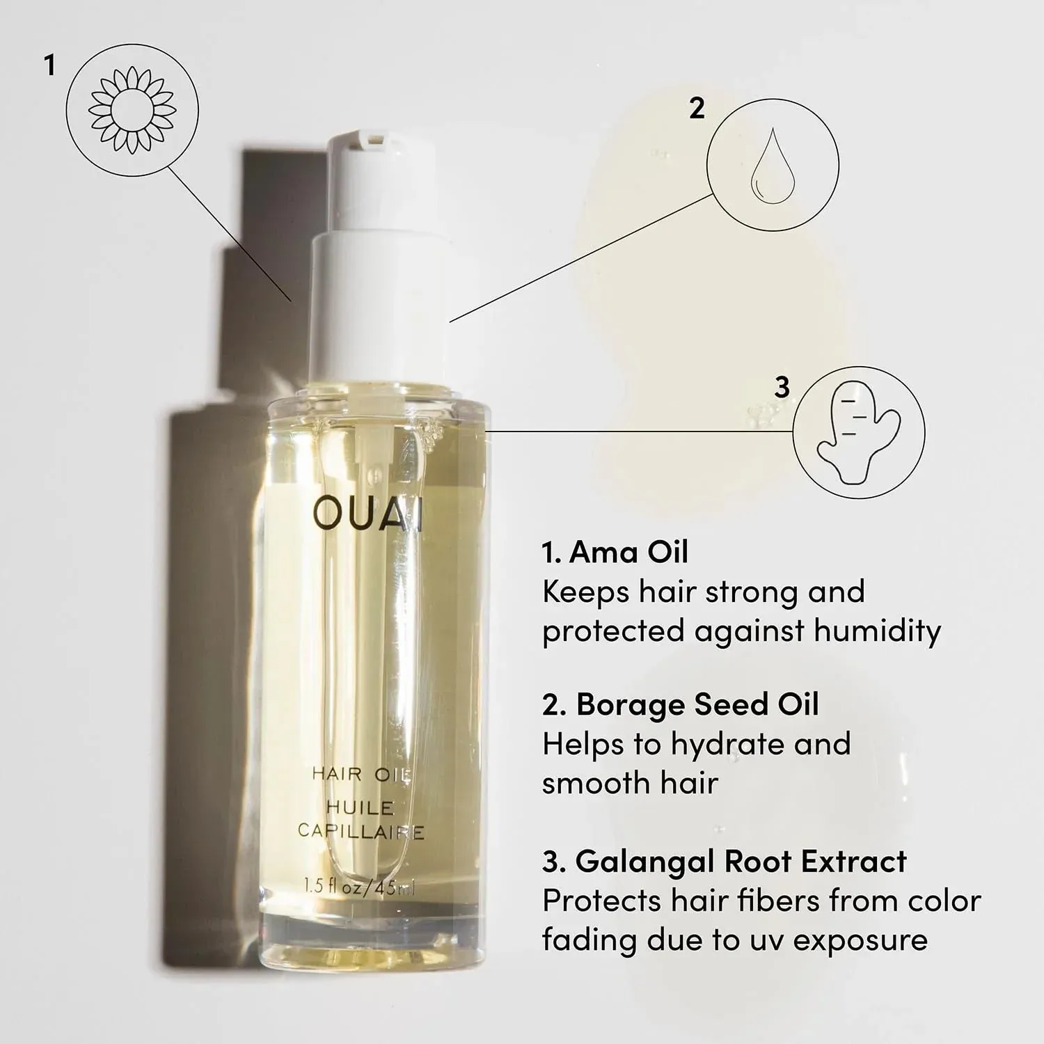 Hair Oil Travel Size - Hair Heat Protectant Oil for Frizz Control