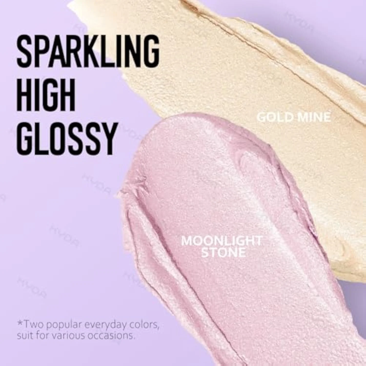 2 Colors Highlighter Stick, Shimmer Glow Cream Highlighter for Face & Body, Subtle Shimmer Face Illuminator, Buildable, Blendable, Smooth Hydrating Radiance Balm, for All Sk