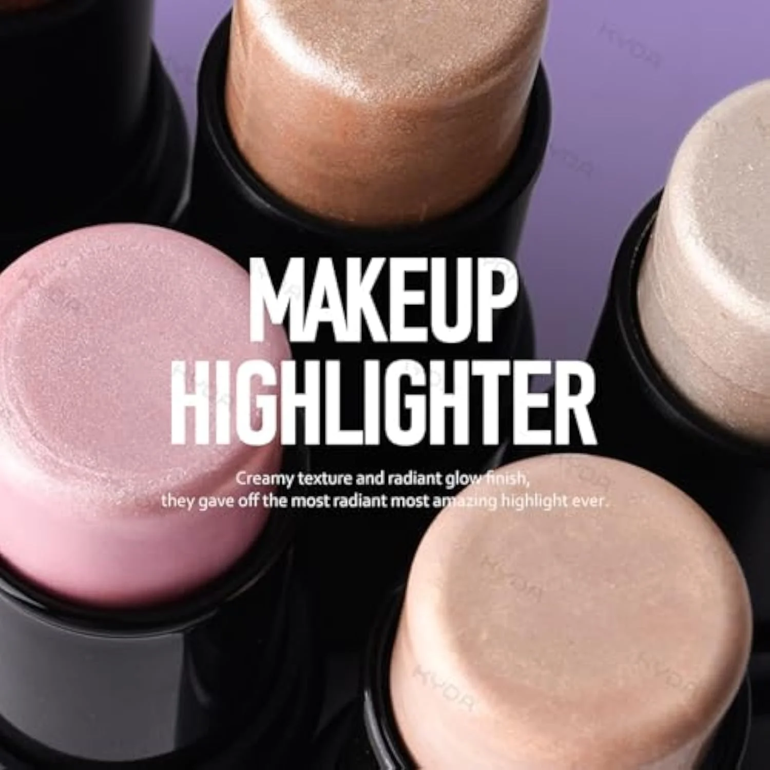 2 Colors Highlighter Stick, Shimmer Glow Cream Highlighter for Face & Body, Subtle Shimmer Face Illuminator, Buildable, Blendable, Smooth Hydrating Radiance Balm, for All Sk