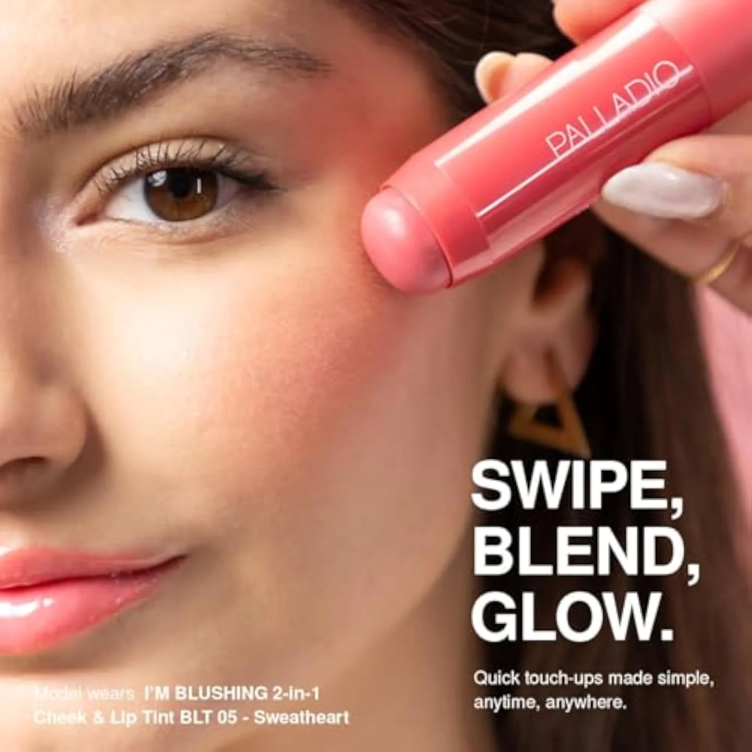 I'm Blushing 2-in-1 Cheek and Lip Tint, Buildable Lightweight Cream Blush, Sheer Multi Stick Hydrating formula, All day wear, Easy Application, Shimmery, Blends Perfectly