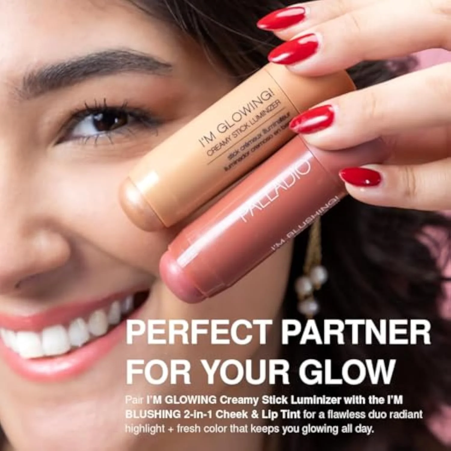 I'm Blushing 2-in-1 Cheek and Lip Tint, Buildable Lightweight Cream Blush, Sheer Multi Stick Hydrating formula, All day wear, Easy Application, Shimmery, Blends Perfectly