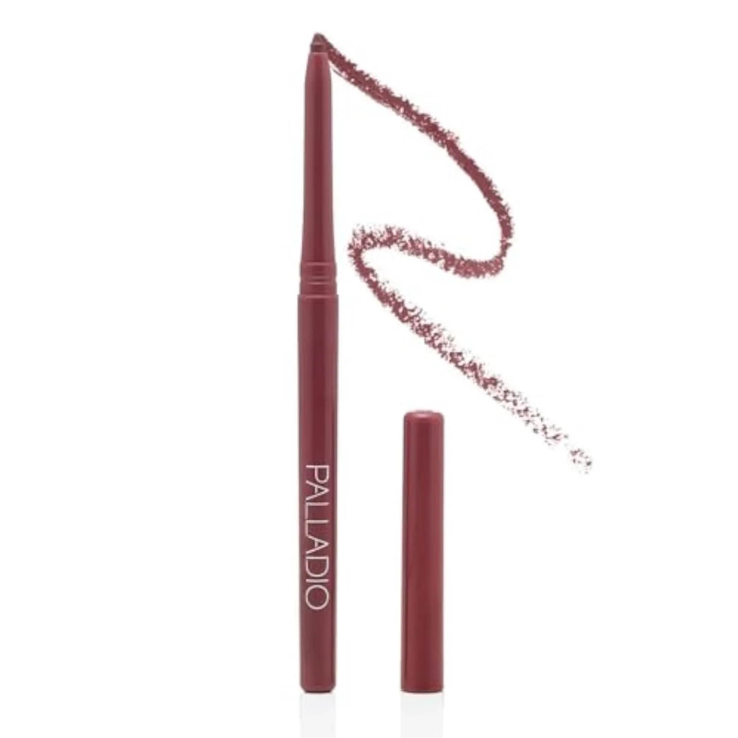 Retractable Waterproof Lip Liner High Pigmented and Creamy Color Slim Twist Up Smudge Proof Formula with Long Lasting All Day Wear No Sharpener Required, Plum