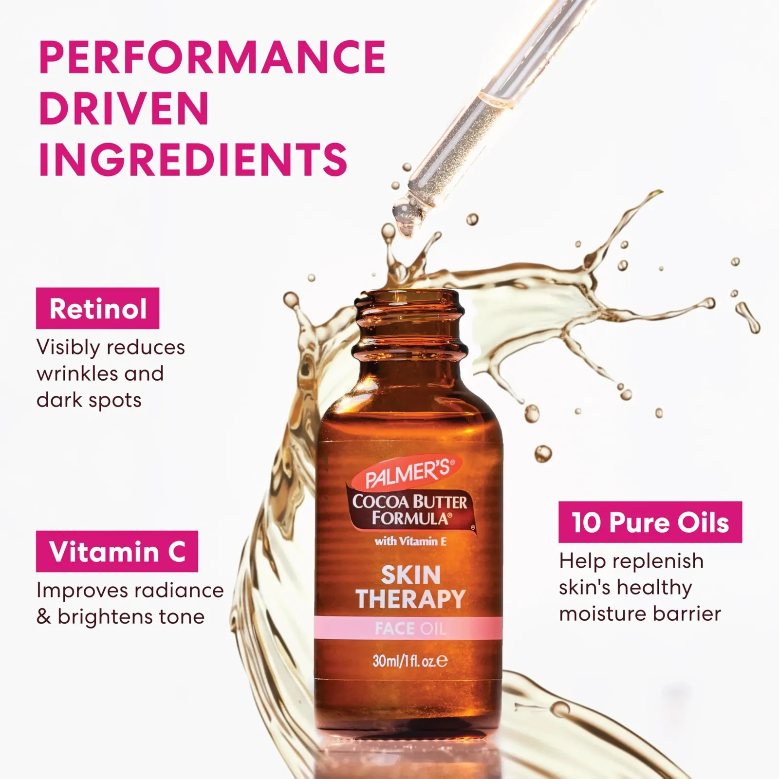 Cocoa Butter Formula Moisturizing Skin Therapy Oil for Face