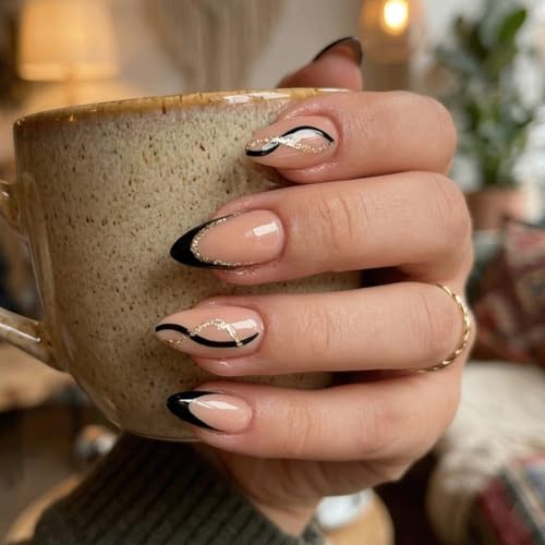 PEPFTG black and gold press-ons