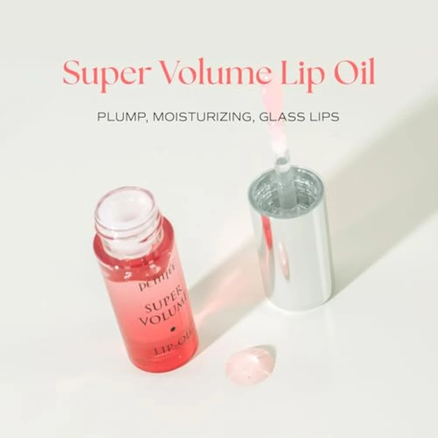 Lip Oil Super Volume 0.10 Oz | Plumping, Moisturizing, Glass Lips, Plump Lip Oil with Herbal Ingredients, Revitalizing, Volumizing, Nourishing Lips, Non-sticky, Non-artifi