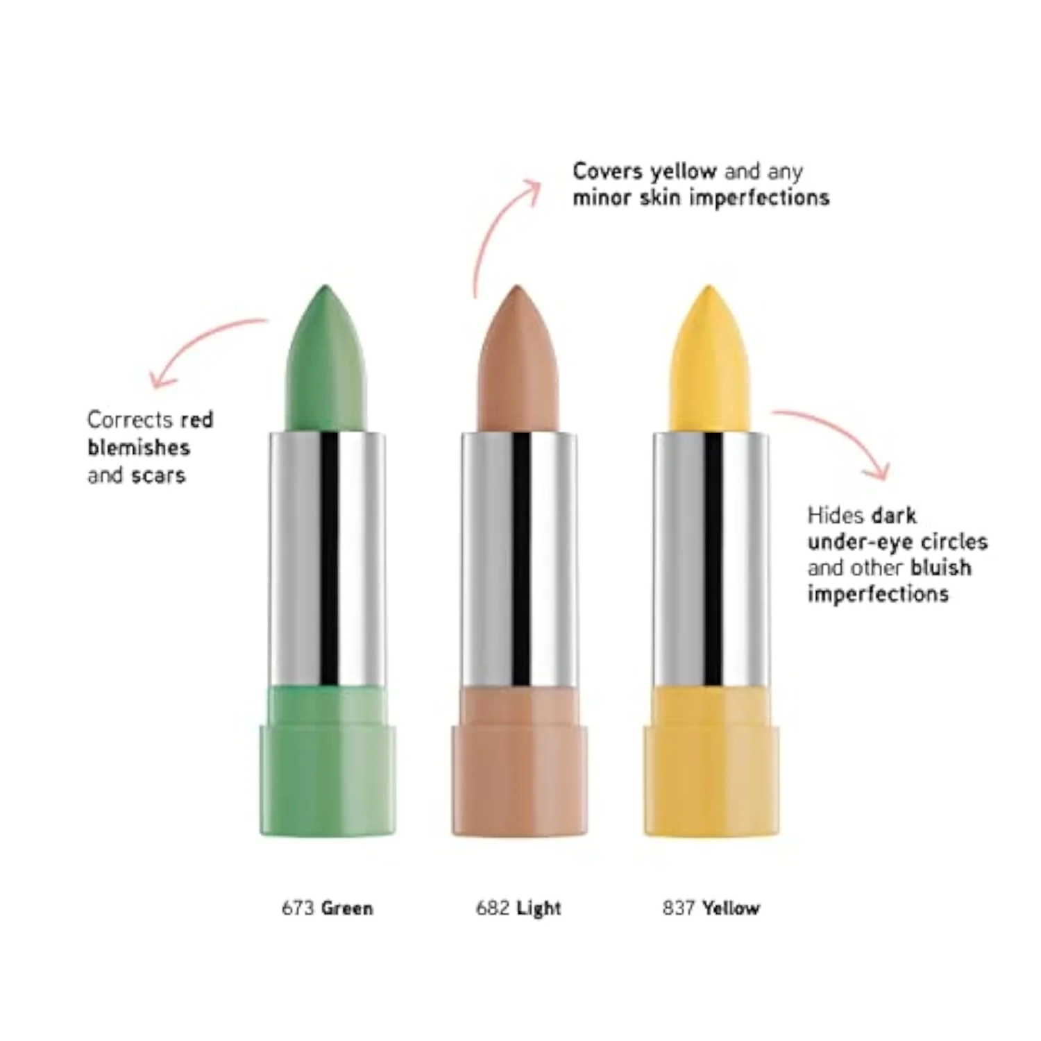 Gentle Full Coverage Concealer, Light Cover Concealer Stick, Eyes, Face, Dermatologist Tested (Packaging May Vary)