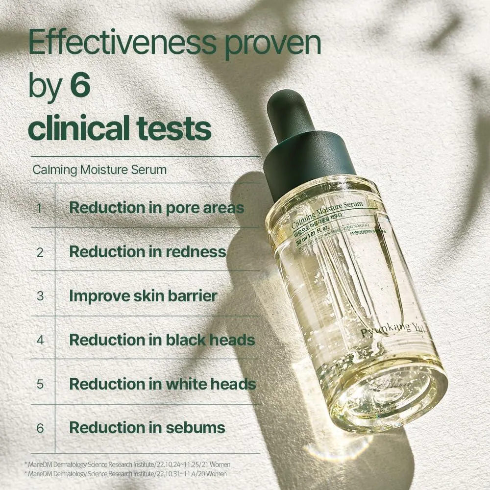 Calming Moisture Serum with Centella Asiatica, Tea Tree, Hyaluronic Acid, Ceramide