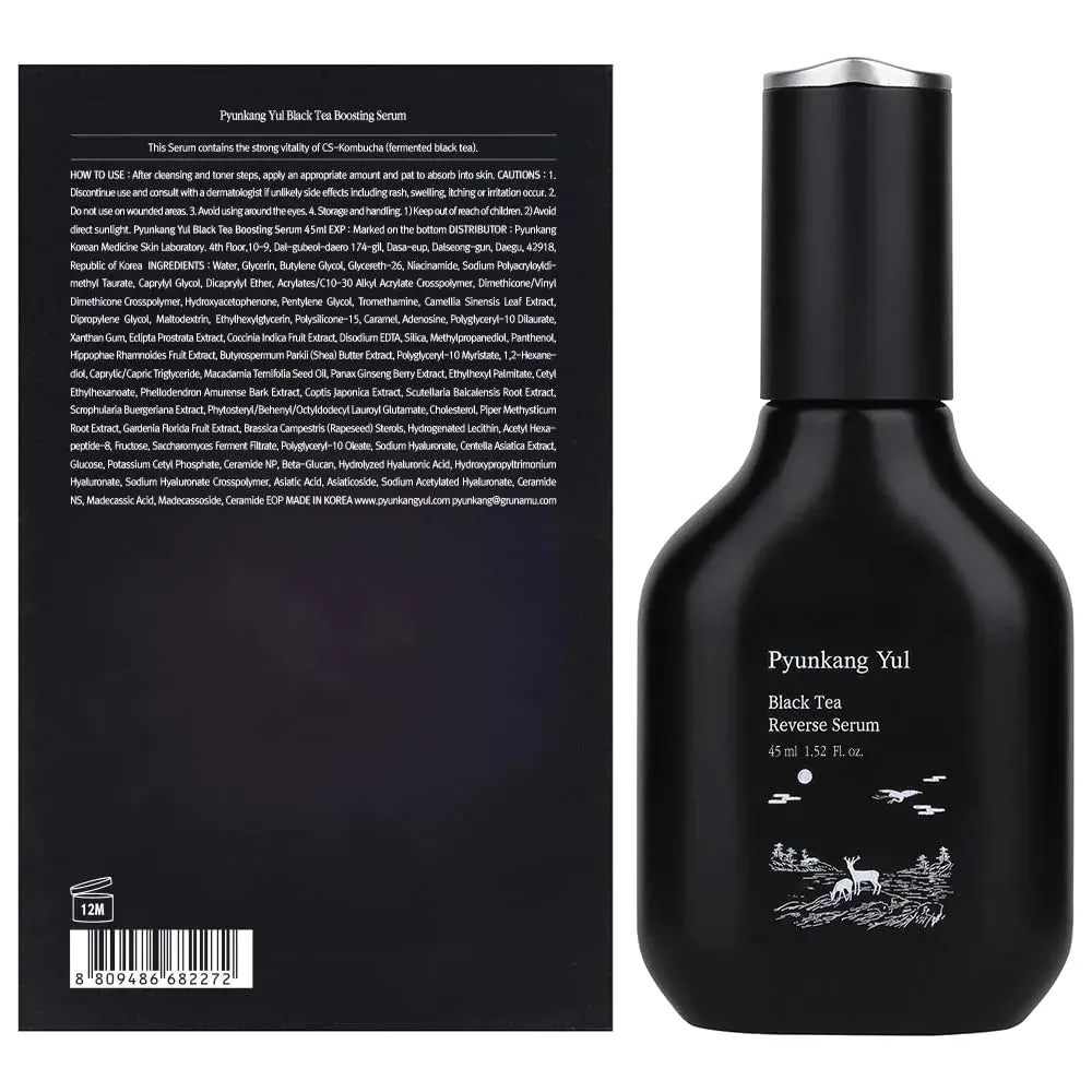 PKY Black Tea Boosting Serum for Anti-Aging (1.52 Fl. Oz, 45ml)
