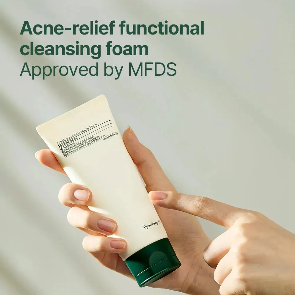 PKY Calming Cleansing Foam with Cica, Tea Tree Extract 3.38 Fl.oz