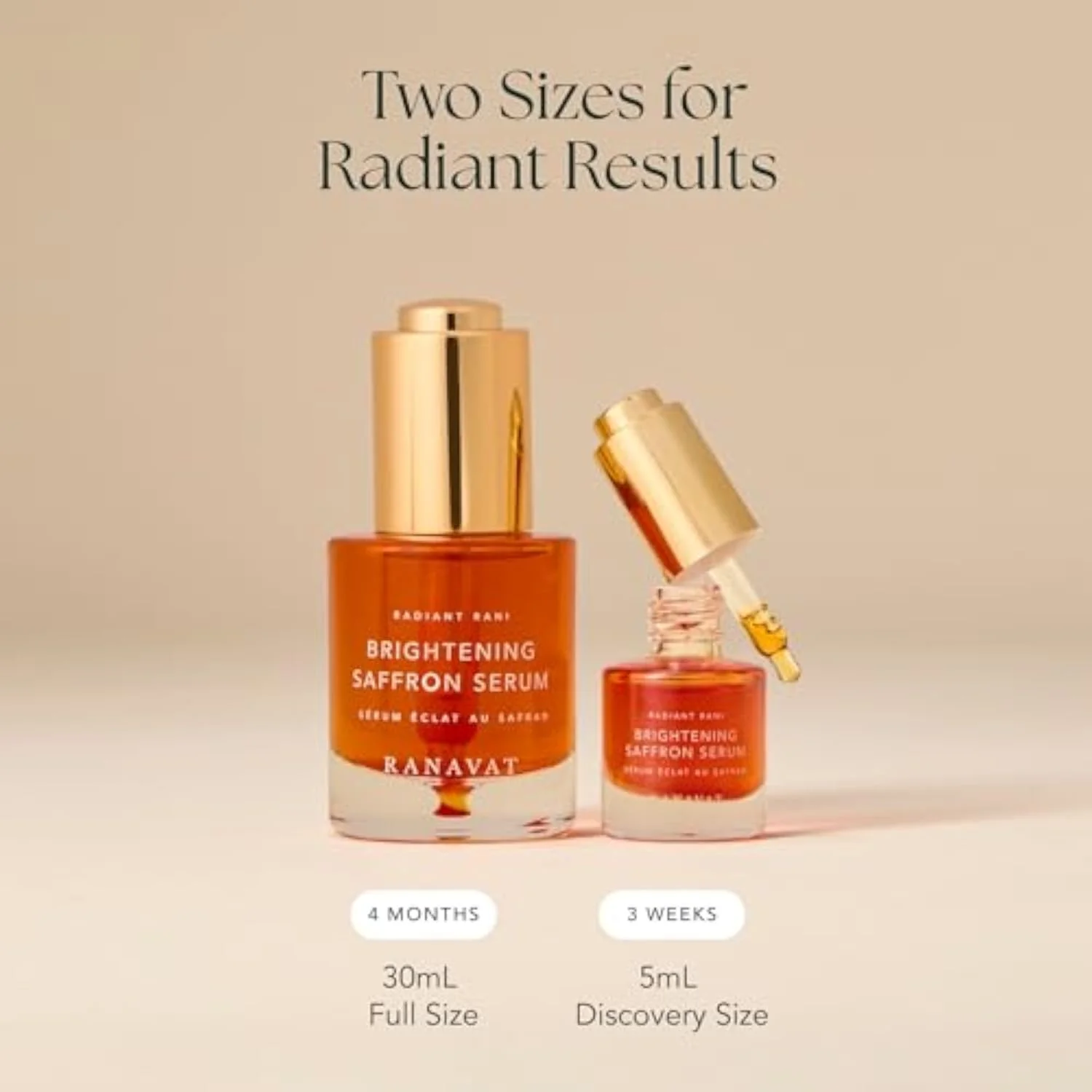 RANAVAT Brightening Saffron Serum - Discoloration Correcting Face Serum, Dark Spot Corrector, Vitamin C Alternative & Hyperpigmentation Treatment - Leaves Skin wit