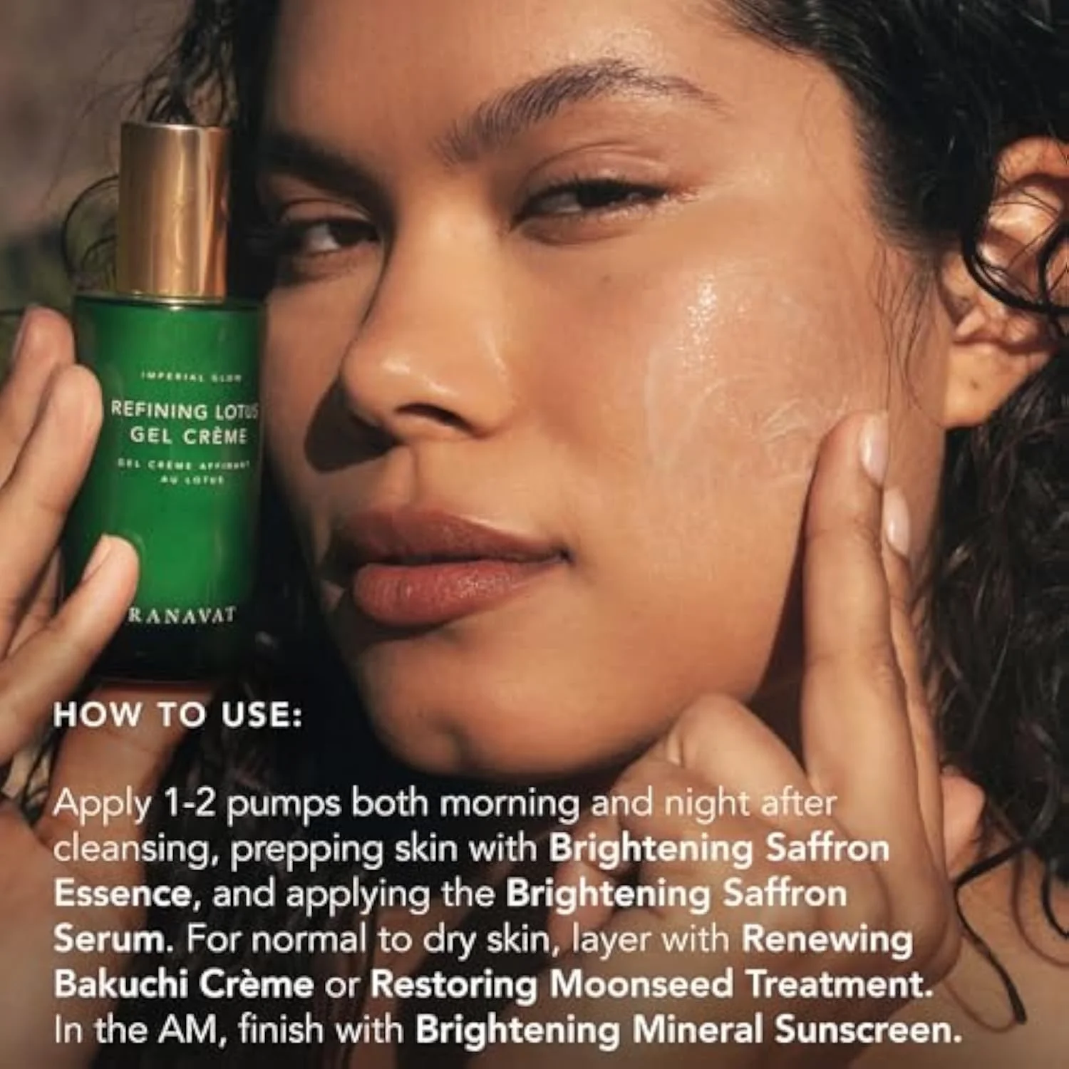 RANAVAT Refining Lotus Gel Cream - Hydrating Gel Moisturizer & Pore Minimizer – Improves Radiance & Texture with Hyaluronic Acid & Floral Ketoacids (1.7 oz)