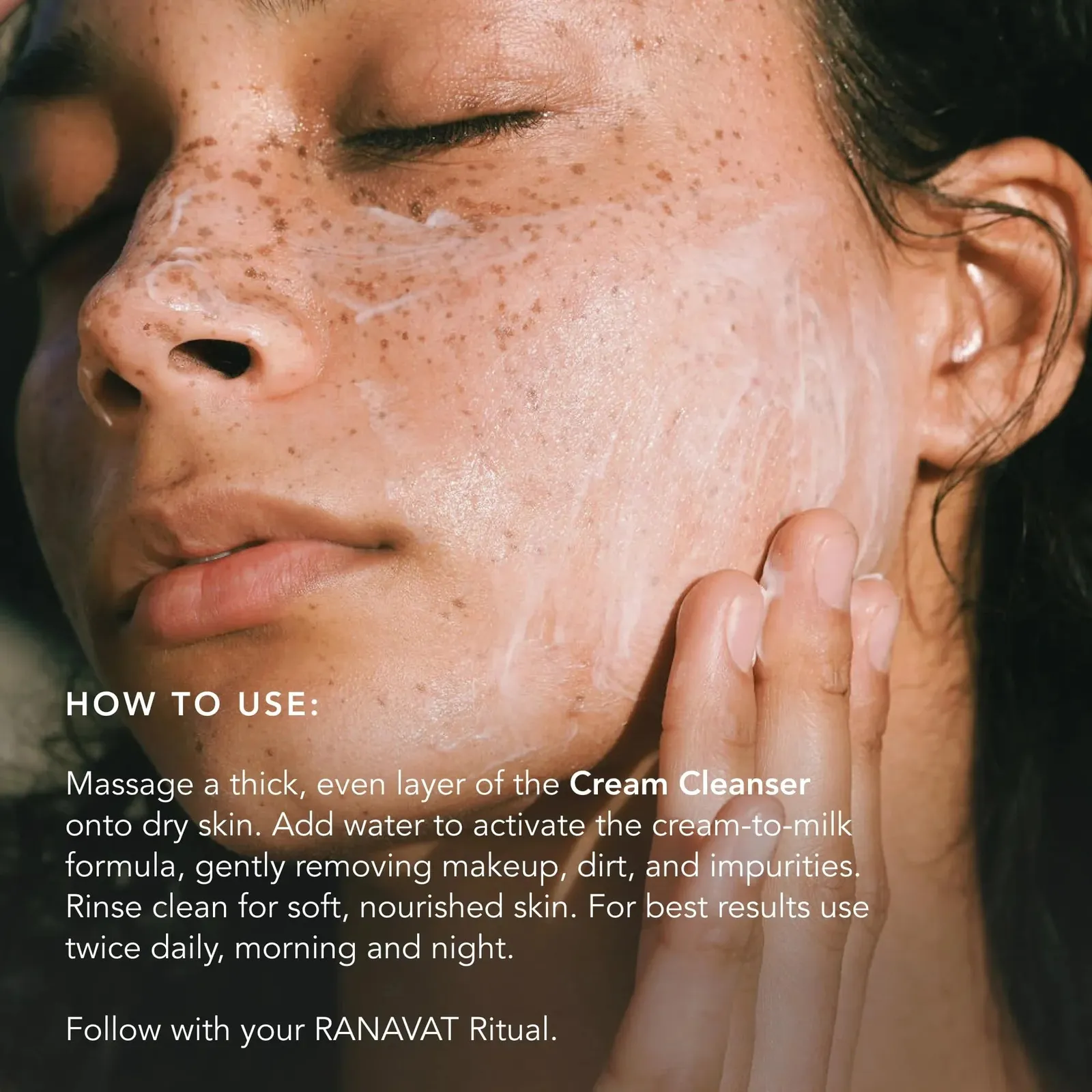 Cream Cleanser - Daily Facial Cleanser Doubles as Waterproof Eye Makeup Remover
