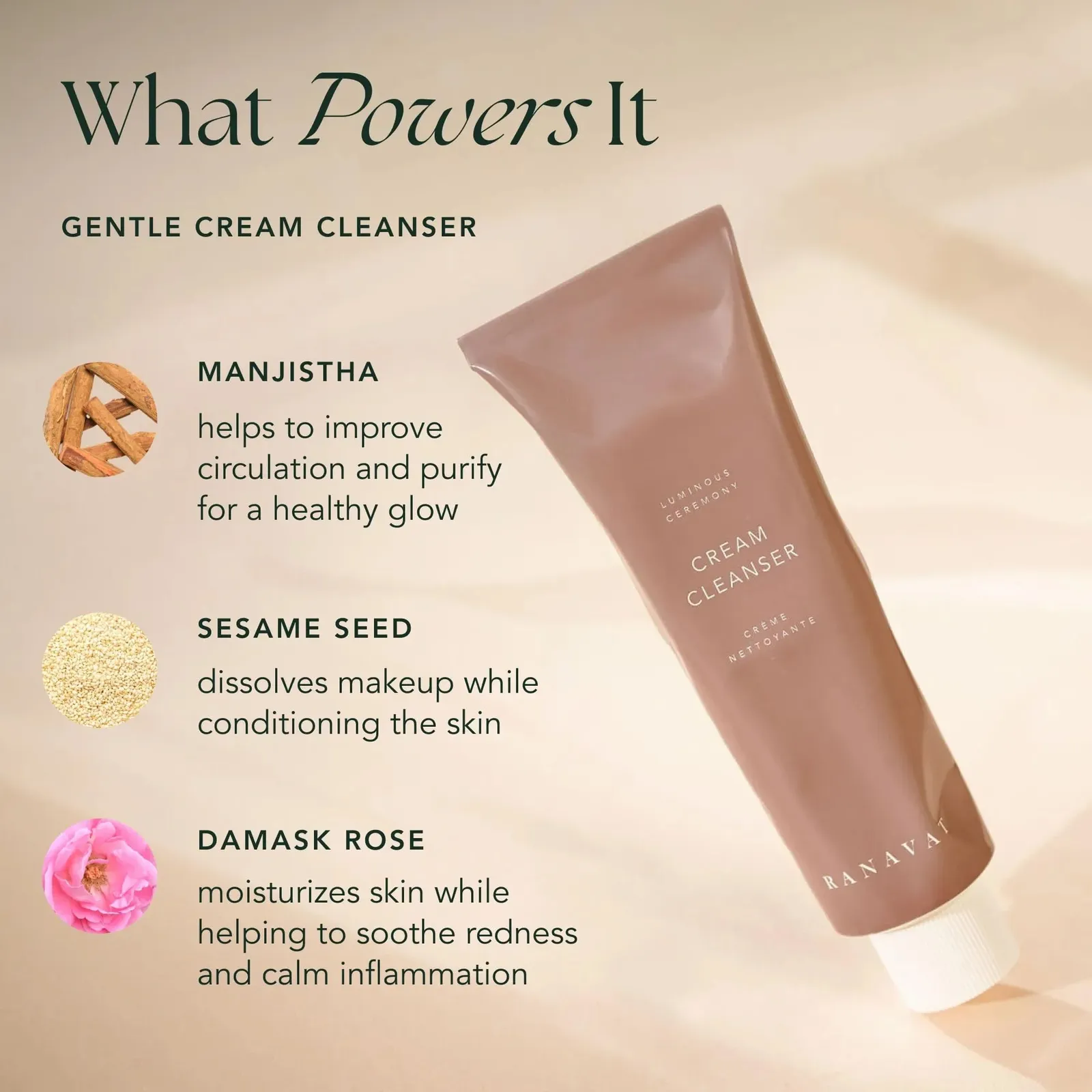 Cream Cleanser - Daily Facial Cleanser Doubles as Waterproof Eye Makeup Remover