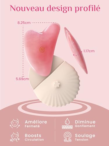 Rose Quartz Face Guasha Tool