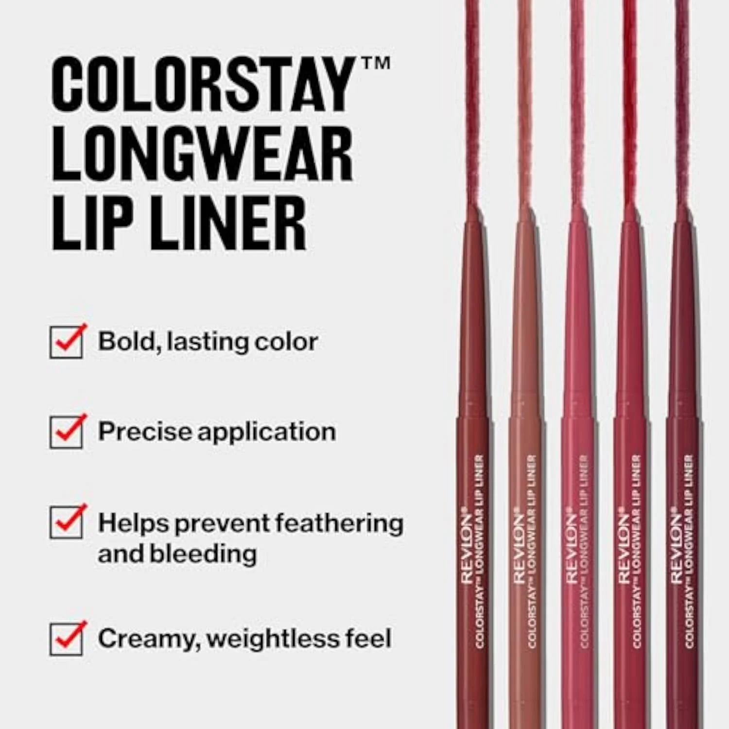 Revlon ColorStay Longwear Lip Liner, 655 Rose, 0.01 oz