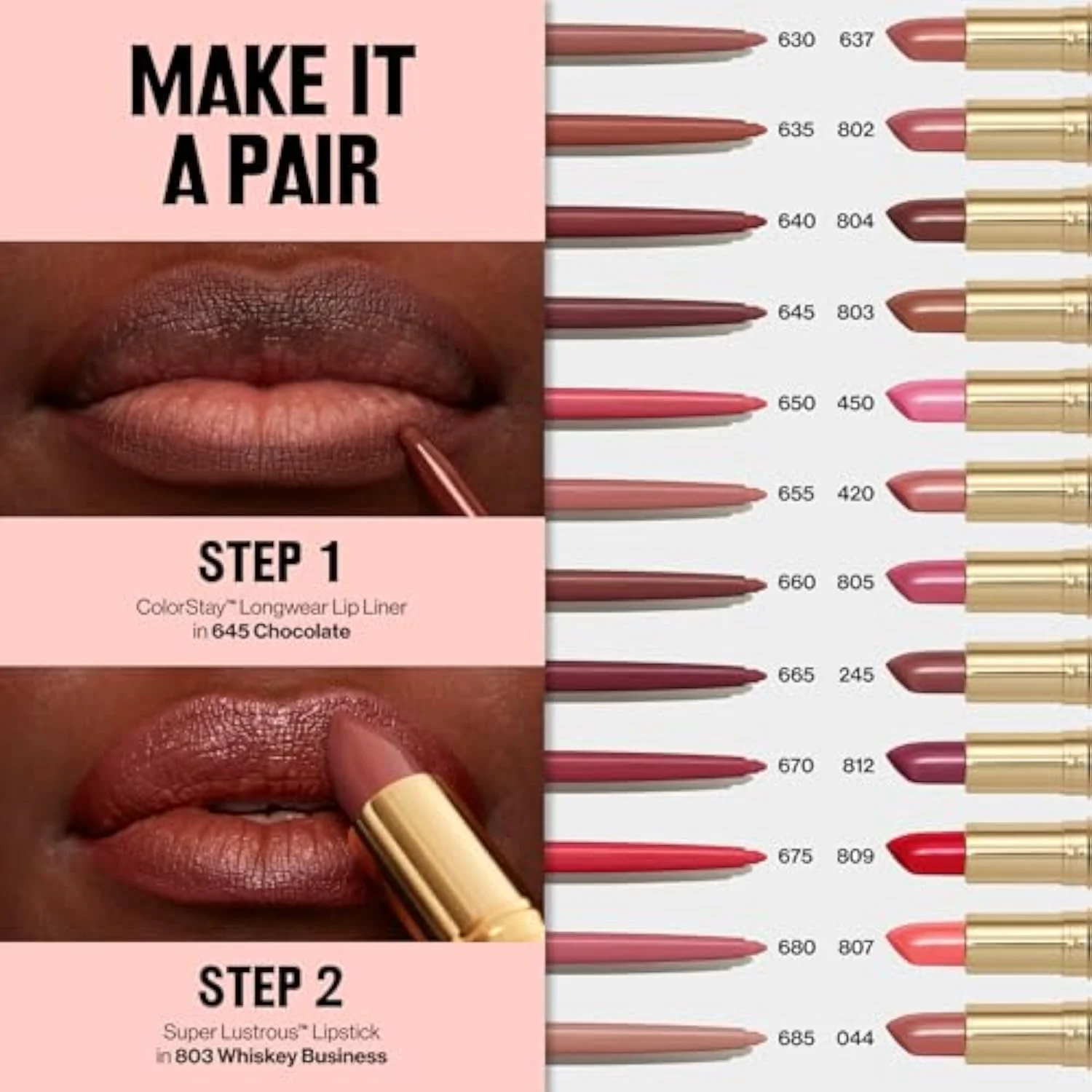 Revlon ColorStay Longwear Lip Liner, 655 Rose, 0.01 oz