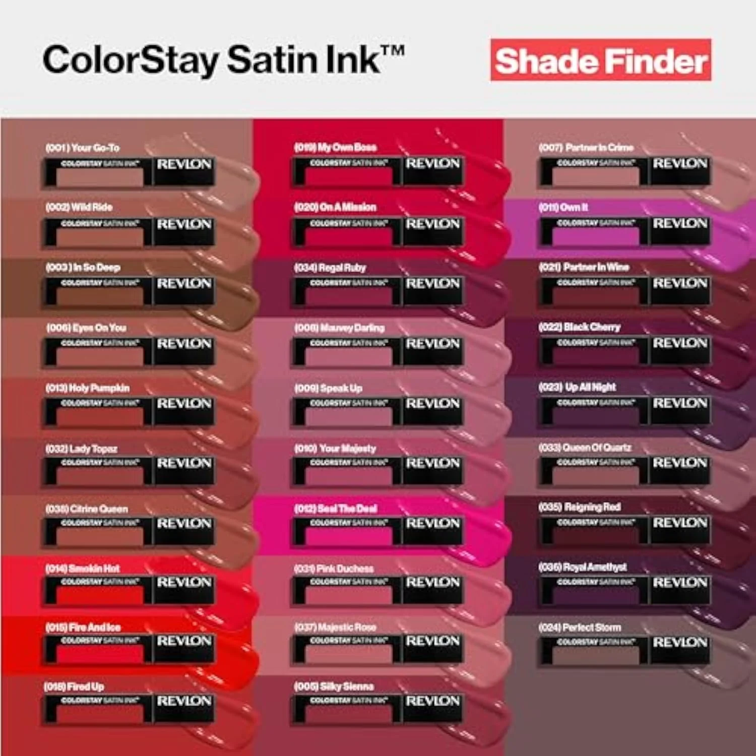 ColorStay Satin Ink Crown Jewels Liquid Lipstick, Longlasting & Waterproof Lipcolor, Moisturizing Creamy Formula Infused with Black Currant Seed Oil, 035 Reigning Red, 0.17