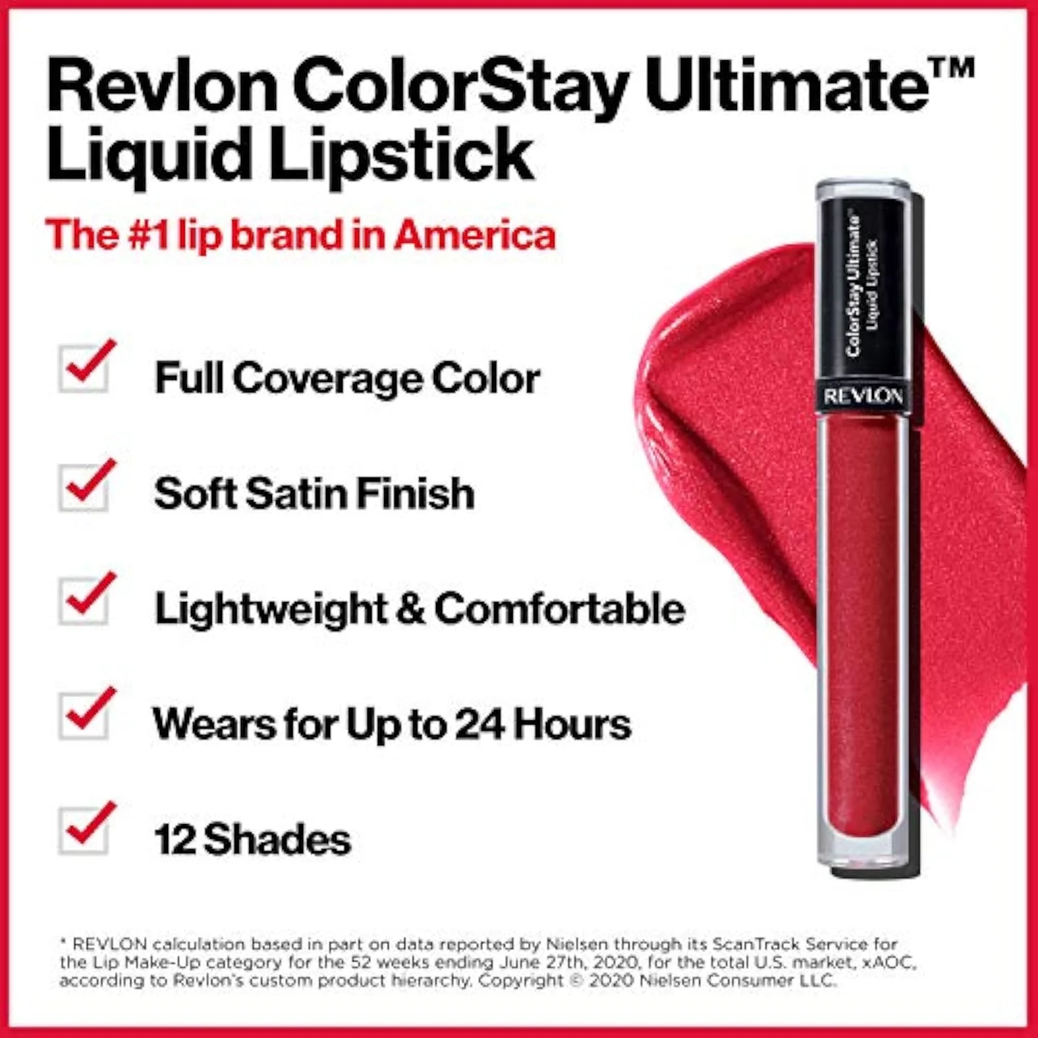 Revlon ColorStay Ultimate Liquid Lipstick, 075 #1 Nude, 0.1 fl oz