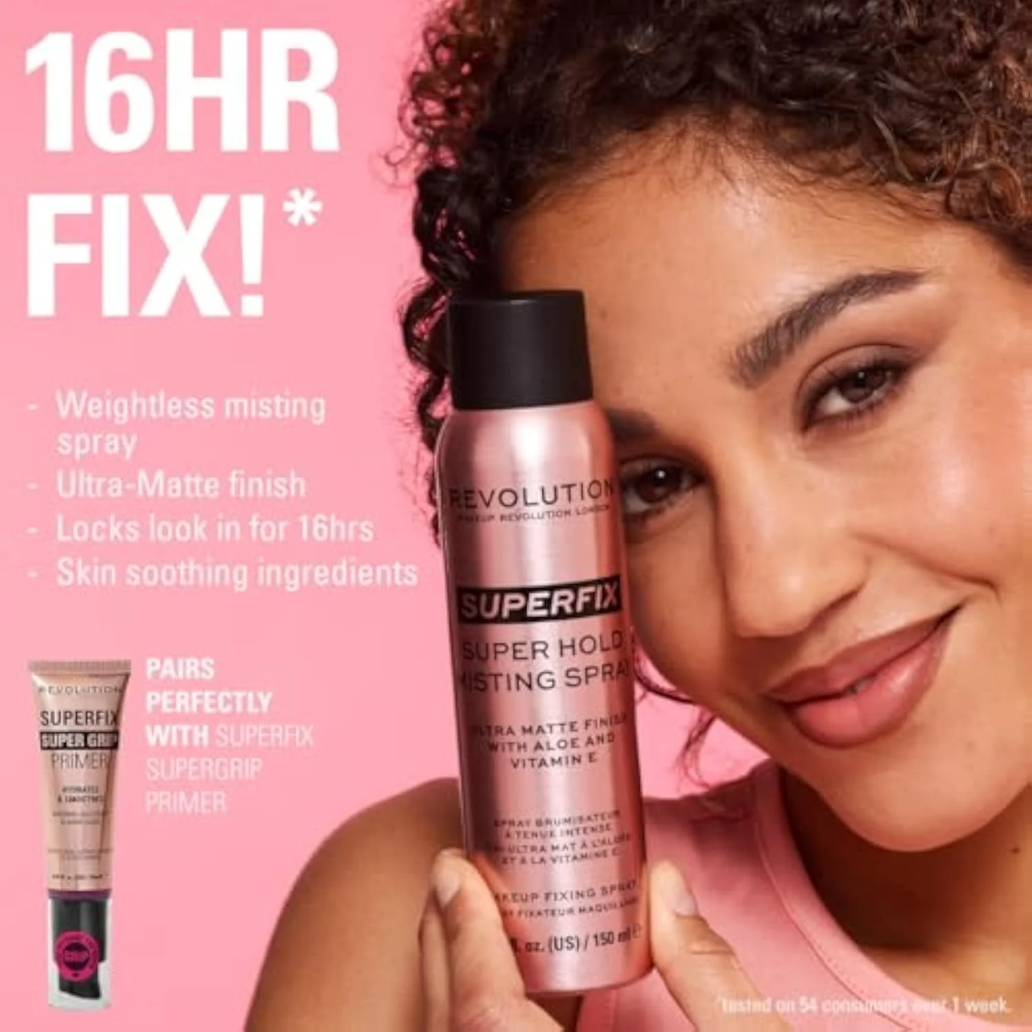 Superfix Misting Makeup Setting Spray, Ultra Matte & Shine-Free Finish, Long-Lasting Wear, Infused with Vitamin E, 5 fl oz
