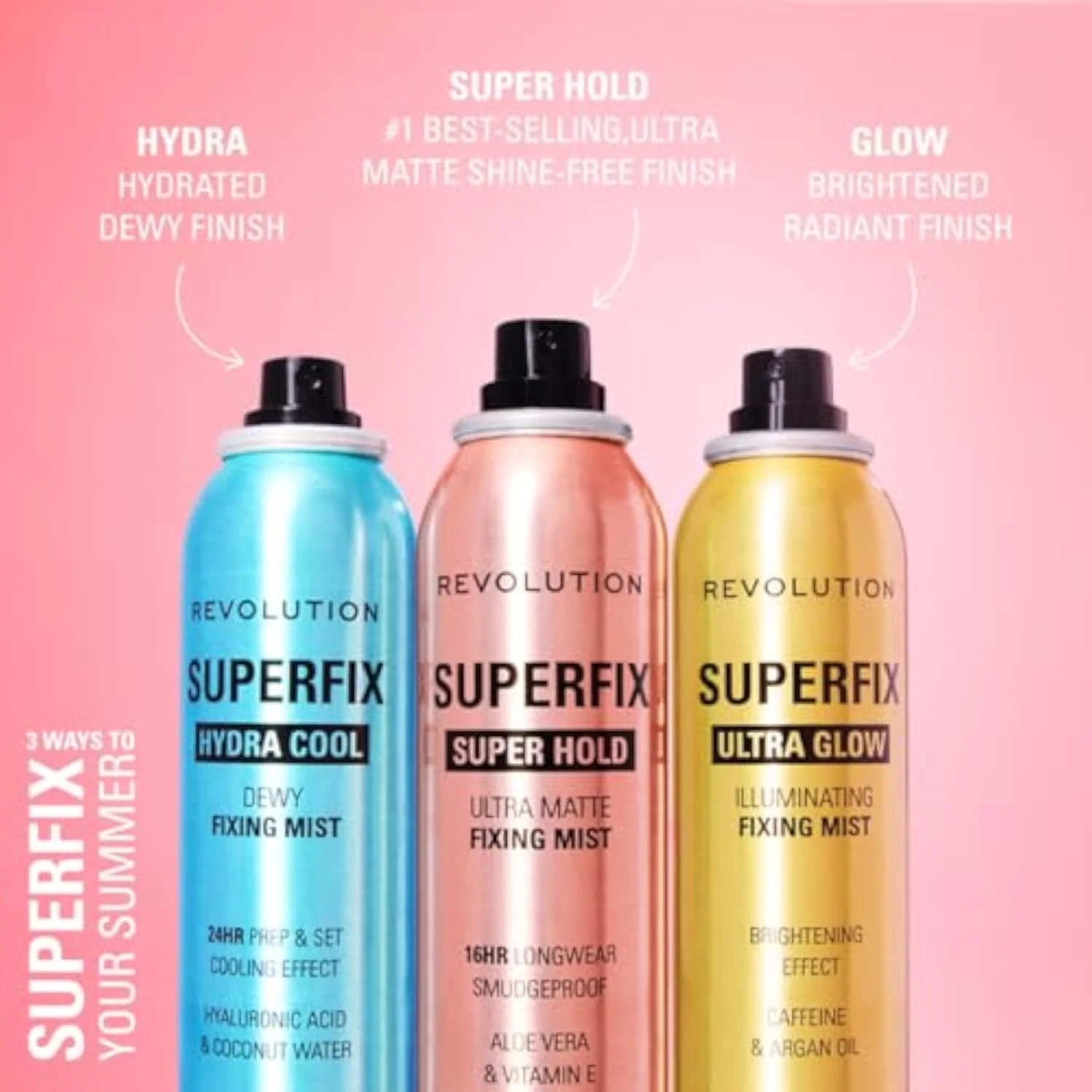 Superfix Misting Makeup Setting Spray, Ultra Matte & Shine-Free Finish, Long-Lasting Wear, Infused with Vitamin E, 5 fl oz