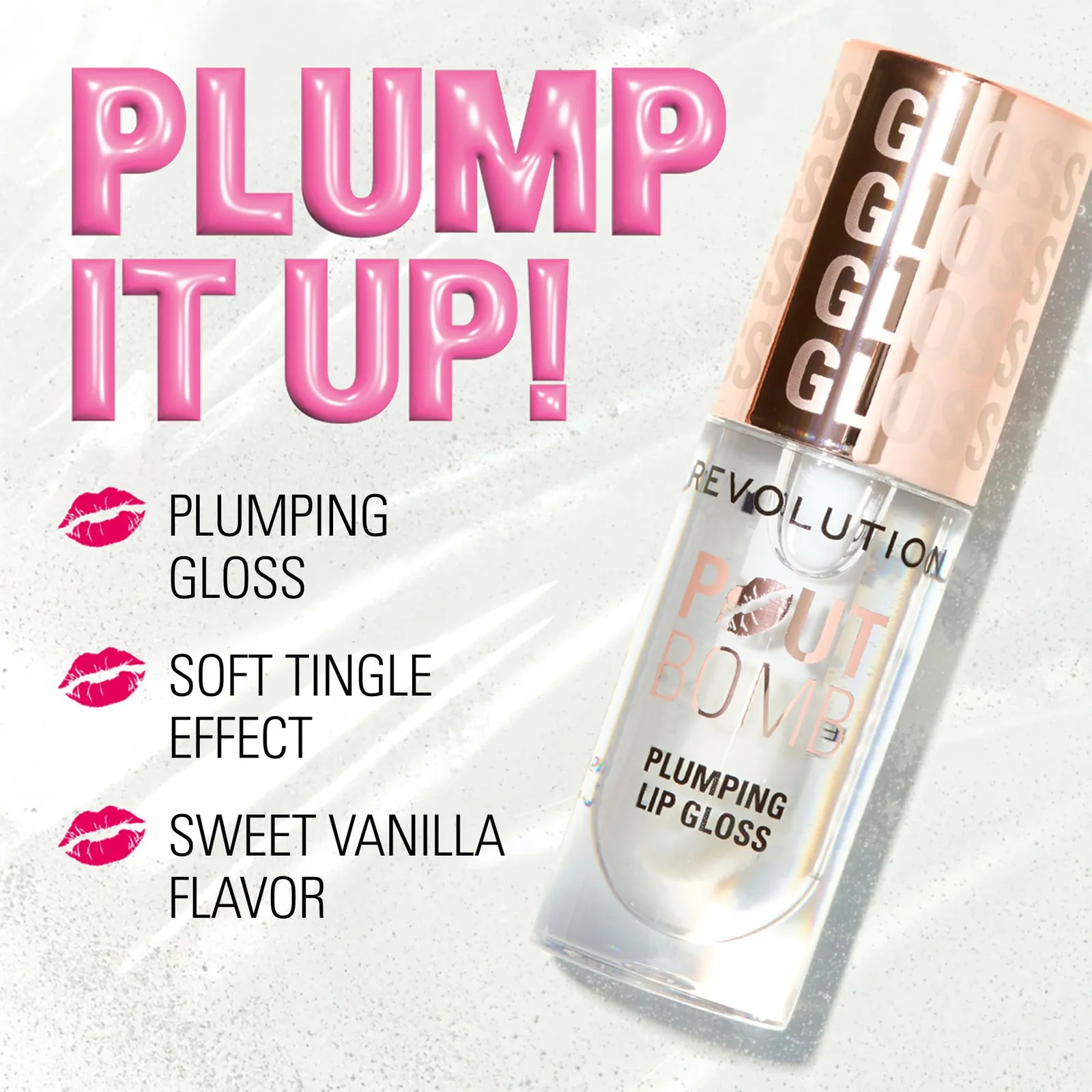 Revolution Glaze Clear Lip Plumping Gloss
