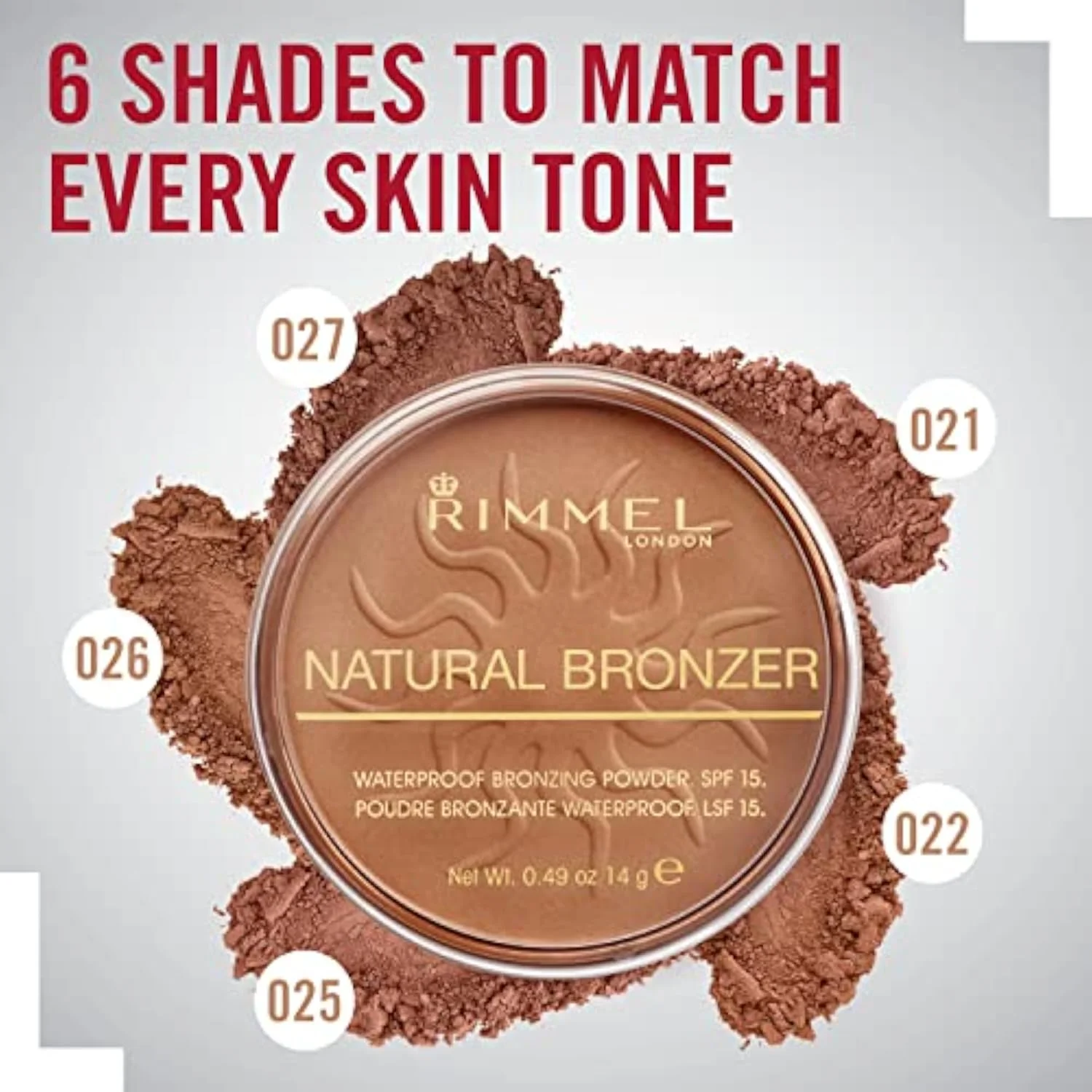 London Natural - 020 Sunshine - Bronzer, Matte Finish, 0.49oz