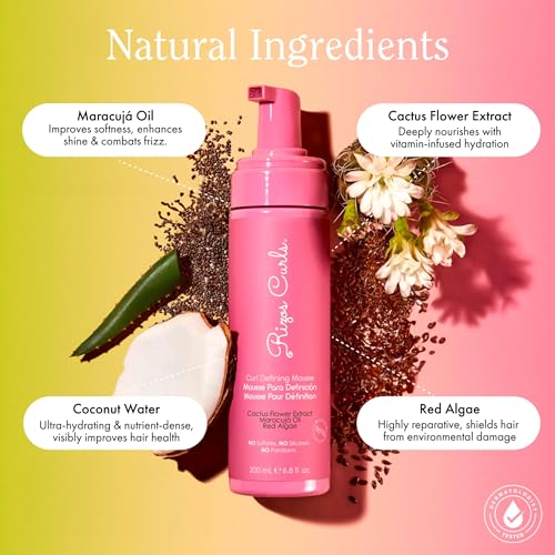 Curl Defining Mousse – Lightweight Foam for Volume & Hydration – Shine & Definition for Ev