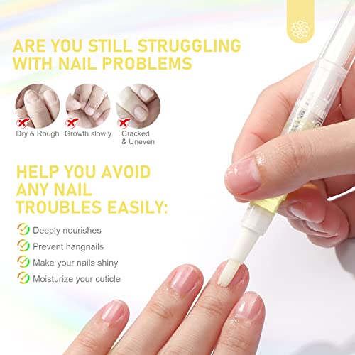 Natural Cuticle Oil Pen 6Pcs Vitamin E