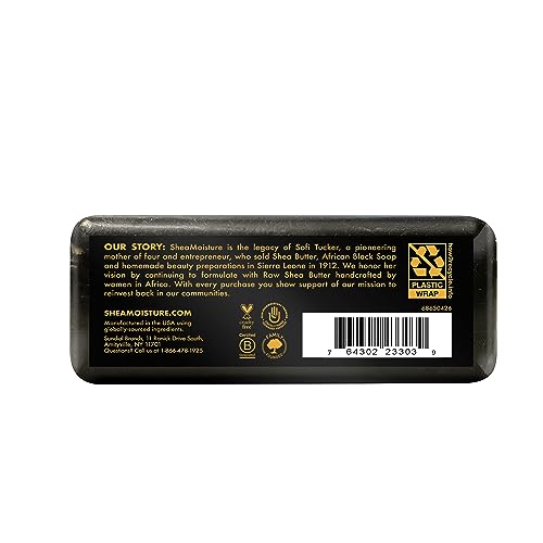 Bar Soap for Troubled Skin African Black Soap Cleanser with Shea Butter 8 oz