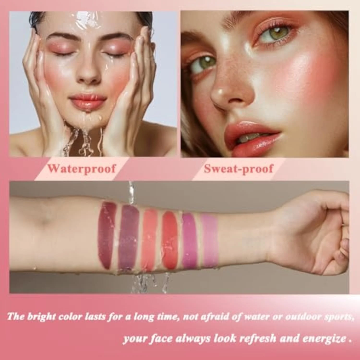 Cream Blush stick, Natural-Looking Matte Finish Makeup Blush stick, Hydrating Long Lasting Lightweight Blendable Blush for cheeks (#5 Soft Mauve, 1 PC)