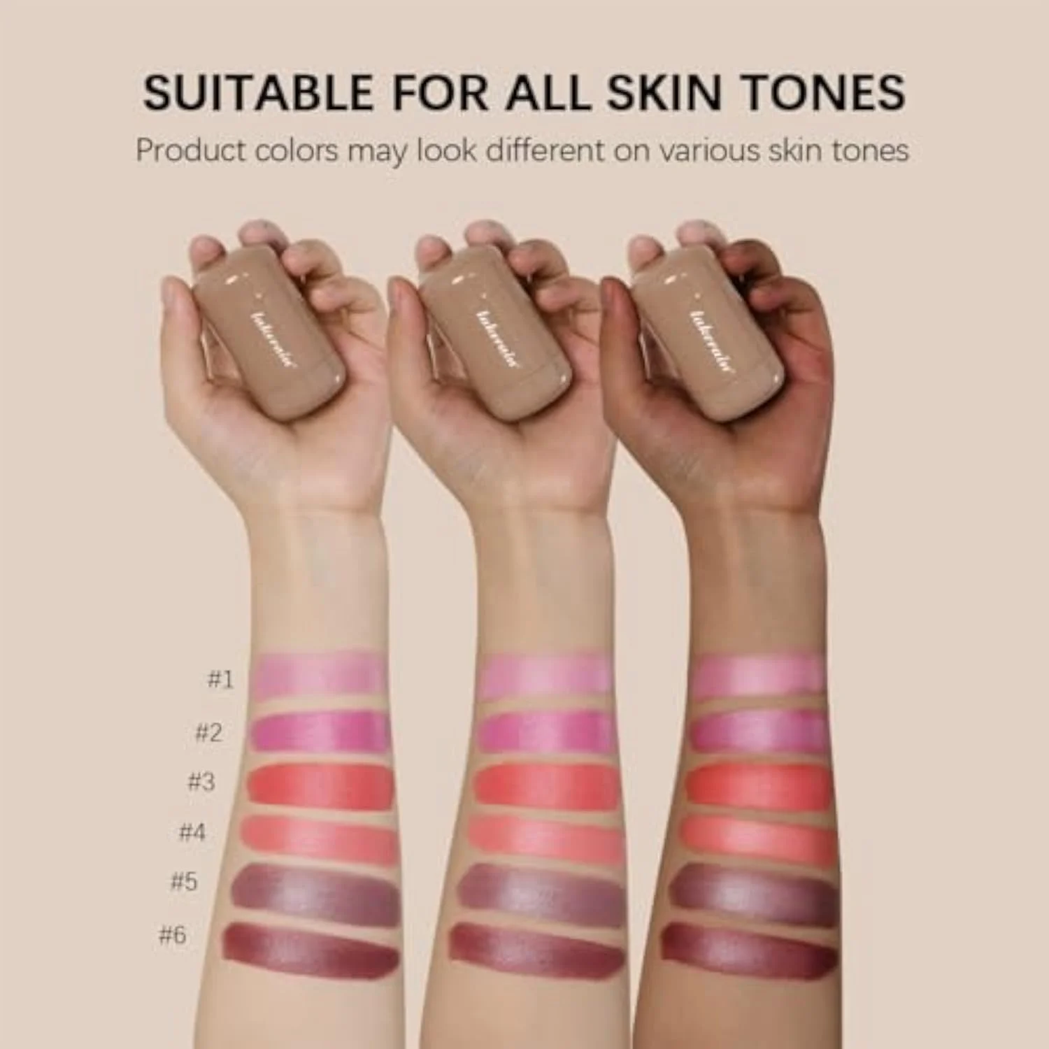 Cream Blush stick, Natural-Looking Matte Finish Makeup Blush stick, Hydrating Long Lasting Lightweight Blendable Blush for cheeks (#5 Soft Mauve, 1 PC)