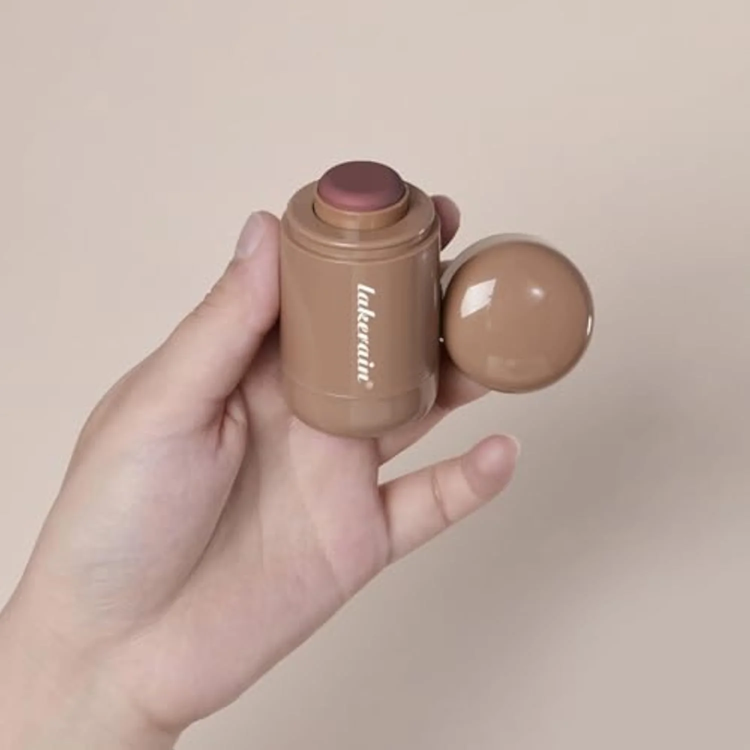 Cream Blush stick, Natural-Looking Matte Finish Makeup Blush stick, Hydrating Long Lasting Lightweight Blendable Blush for cheeks (#5 Soft Mauve, 1 PC)