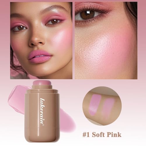 Cream Blush stick, Natural-Looking Matte Finish Makeup Blush stick, Hydrating Long Lasting