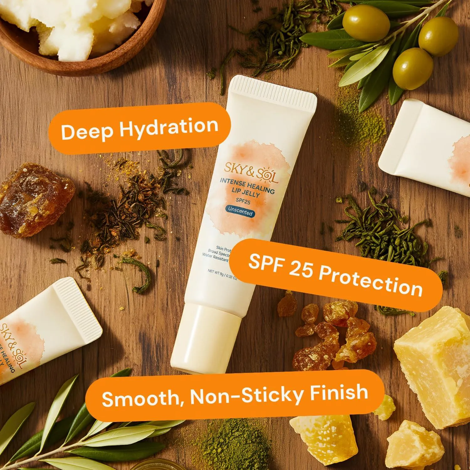 Lip Jelly SPF 25 – 3 Pack Natural Hydrating Lip Balm
