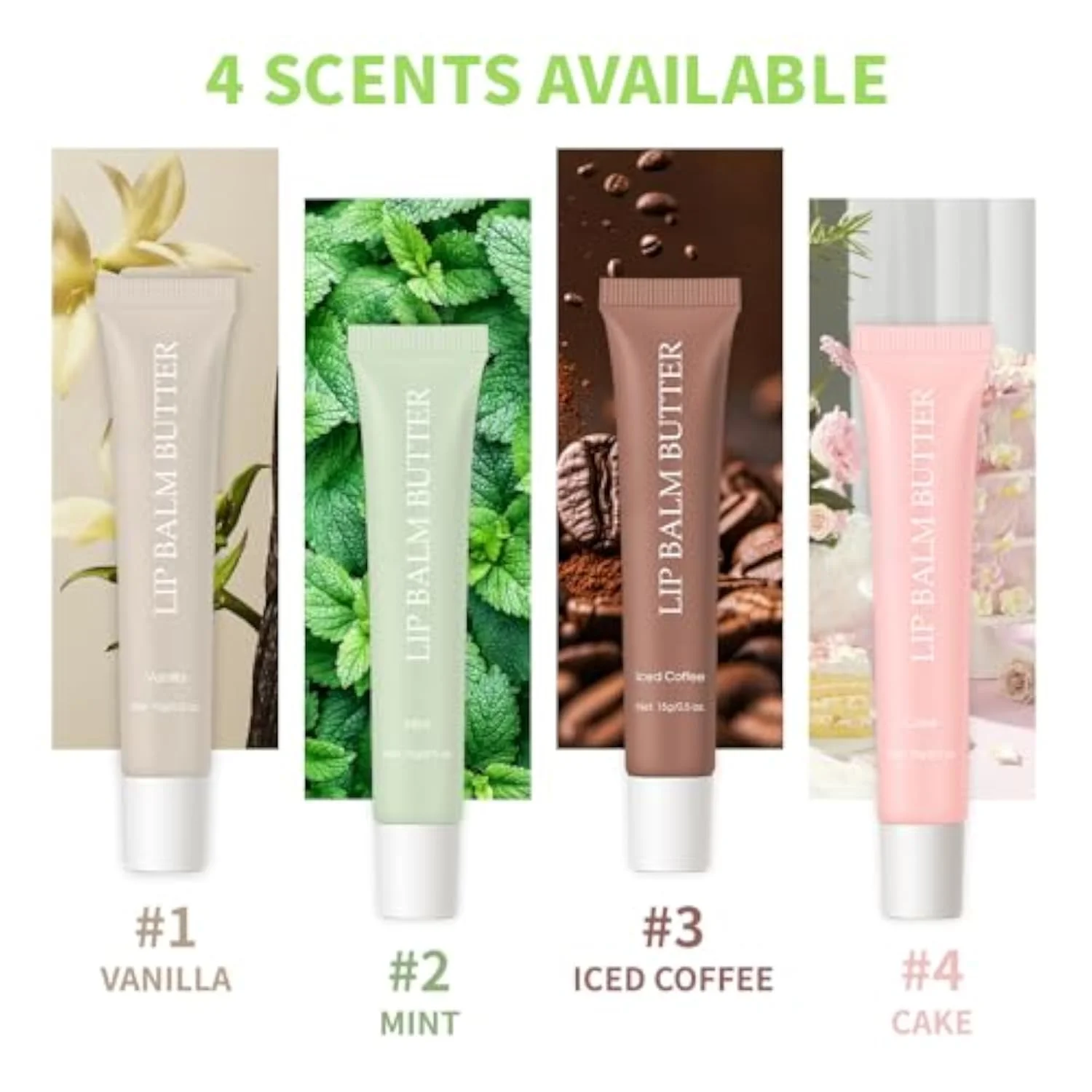 Summer Lip Glossy Butter Lip Balm, Lip Gloss Set, Soothing Lip Skincare, Instant Moisture, Lightweight, Nourish, Hydrate, Moisturizing Tint, Non-Sticky, Long-lasting (Vanilla