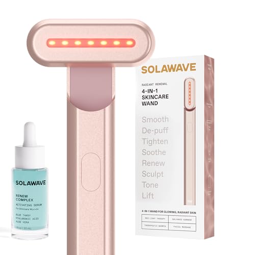 4-in-1 Radiant Renewal Red Light Therapy Wand & Renew Complex Activation Serum | Beauty De